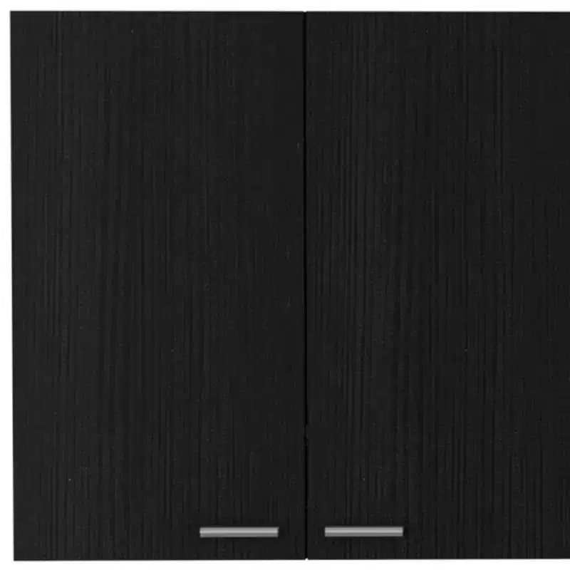 Pensile a cinque ripiani Black Wood da 59 pollici