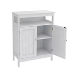 Mobiletto bagno bianco a colonna con doppia anta a persiana