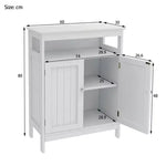 Mobiletto bagno bianco a colonna con doppia anta a persiana