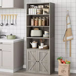 Libreria a colonna da fattoria con ante 30cm Profondità Scaffali espositori 181cm Altezza Scaffale industriale Libreria in legno con 6 ripiani per camera da letto
