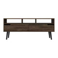 TV Storage Stand for 60-Inch TVs - 56 Console with 3 Open Shelves & 2 Internal Shelves