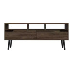 TV Storage Stand for 60-Inch TVs - 56 Console with 3 Open Shelves & 2 Internal Shelves