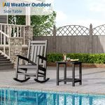 Tavolino da esterno quadrato in HDPE - Tavolino da giardino resistente stile Adirondack per spiaggia, portico - Resistente alle intemperie e facile da montare