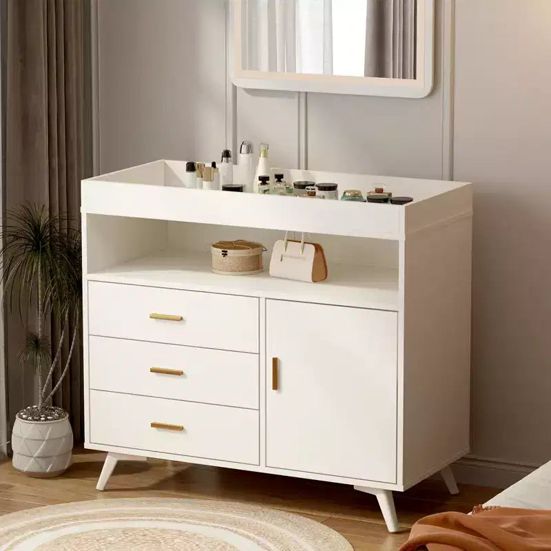 Cassettiera Fasciatoio a 3 Cassetti con Materassino Fasciatoio Rimovibile, Cassettiera per Cameretta con Fasciatoio Superiore, Spazio per Riporre e Organizzare gli Articoli Essenziali per Neonati