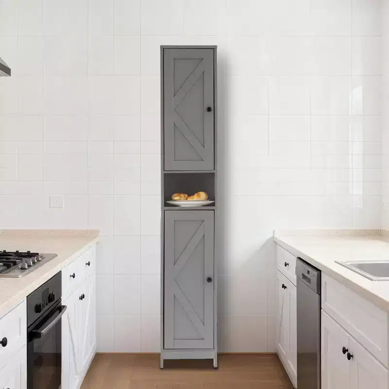 Armadietto da bagno alto con cassetto e ripiani regolabili, organizer da terra da 170 cm per bagno, cucina, corridoio