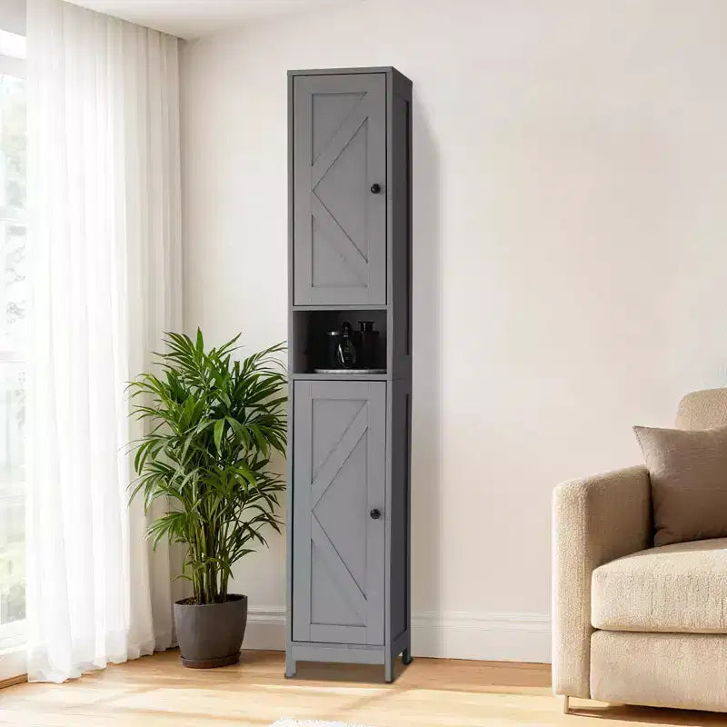Armadietto da bagno alto con cassetto e ripiani regolabili, organizer da terra da 170 cm per bagno, cucina, corridoio