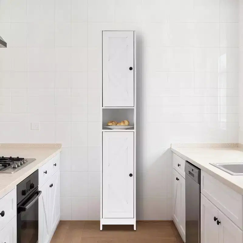 Armadietto da bagno alto con cassetto e ripiani regolabili, organizer da terra da 170 cm per bagno, cucina, corridoio