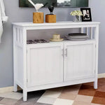 Credenza Mobile Contenitore Tavolini d'Appoggio 2 Ante e 1 Ripiano Aperto Credenza Buffet per Soggiorno Sala da Pranzo