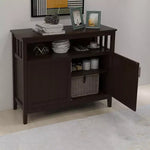 Credenza Mobile Contenitore Tavolini d'Appoggio 2 Ante e 1 Ripiano Aperto Credenza Buffet per Soggiorno Sala da Pranzo
