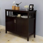 Credenza Mobile Contenitore Tavolini d'Appoggio 2 Ante e 1 Ripiano Aperto Credenza Buffet per Soggiorno Sala da Pranzo