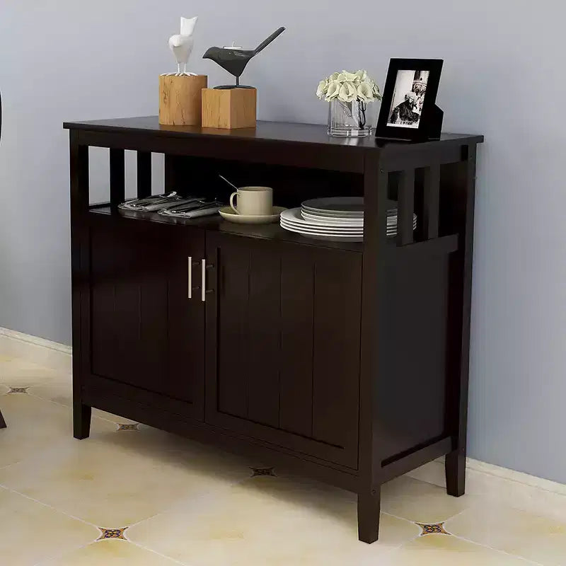 Credenza Mobile Contenitore Tavolini d'Appoggio 2 Ante e 1 Ripiano Aperto Credenza Buffet per Soggiorno Sala da Pranzo