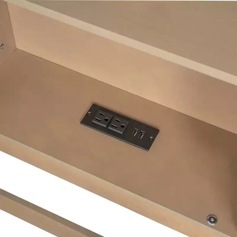 Bellemave Letto a terra Twin XL con armadietti e porte di ricarica USB, struttura in legno massello con recinzione semi-chiusa, facile da montare, marrone