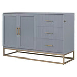 Letto a scomparsa Queen Murphy Bed con gamba dorata, letto a scomparsa formato Queen Size con ante in vetro smerigliato e cassetti finti