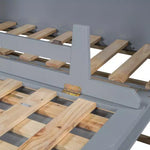 Letto a scomparsa Queen Murphy Bed con gamba dorata, letto a scomparsa formato Queen Size con ante in vetro smerigliato e cassetti finti