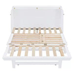 Letto a scomparsa Queen Murphy Bed con gamba dorata, letto a scomparsa formato Queen Size con ante in vetro smerigliato e cassetti finti