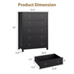 Cassettiera a 4 cassetti per camera da letto, Comò alto 94 cm, Comodino stretto in legno, Armadietto organizer per soggiorno, cameretta, ingresso