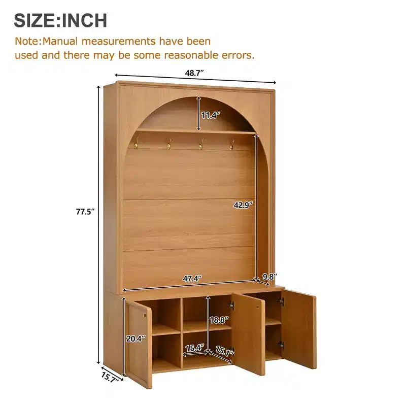 Appendiabiti da ingresso All-in-1 con scarpiera e panchina, organizer con ganci e ripiani regolabili - ModernLuxe