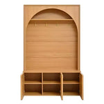 Appendiabiti da ingresso All-in-1 con scarpiera e panchina, organizer con ganci e ripiani regolabili - ModernLuxe