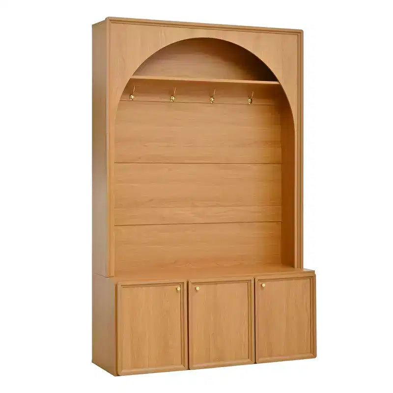 Appendiabiti da ingresso All-in-1 con scarpiera e panchina, organizer con ganci e ripiani regolabili - ModernLuxe