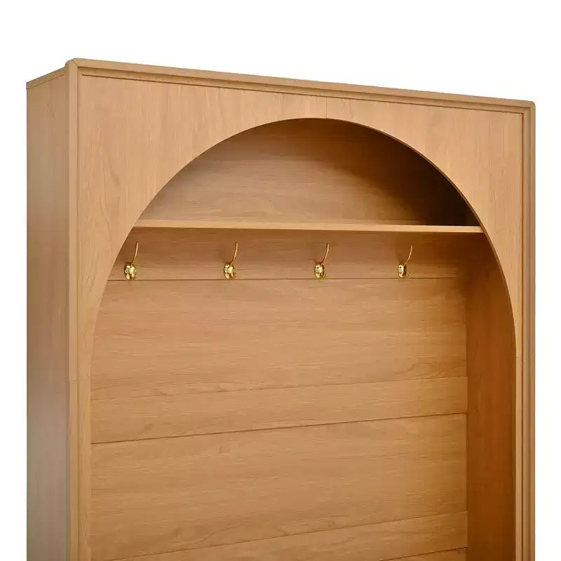 Appendiabiti da ingresso All-in-1 con scarpiera e panchina, organizer con ganci e ripiani regolabili - ModernLuxe