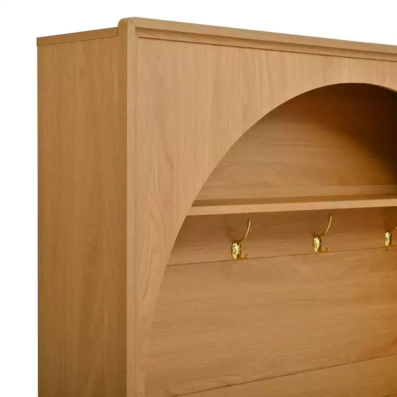 Appendiabiti da ingresso All-in-1 con scarpiera e panchina, organizer con ganci e ripiani regolabili - ModernLuxe