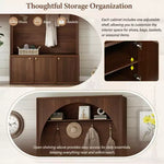Appendiabiti da ingresso All-in-1 con scarpiera e panchina, organizer con ganci e ripiani regolabili - ModernLuxe