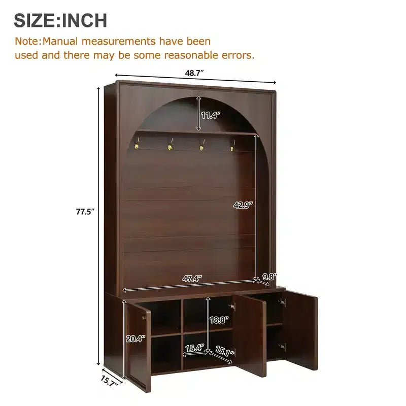 Appendiabiti da ingresso All-in-1 con scarpiera e panchina, organizer con ganci e ripiani regolabili - ModernLuxe