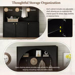 Appendiabiti da ingresso All-in-1 con scarpiera e panchina, organizer con ganci e ripiani regolabili - ModernLuxe