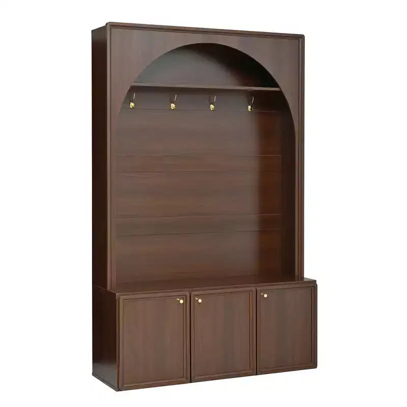 Appendiabiti da ingresso All-in-1 con scarpiera e panchina, organizer con ganci e ripiani regolabili - ModernLuxe