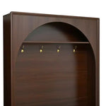 Appendiabiti da ingresso All-in-1 con scarpiera e panchina, organizer con ganci e ripiani regolabili - ModernLuxe