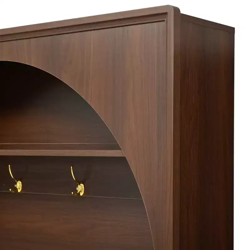 Appendiabiti da ingresso All-in-1 con scarpiera e panchina, organizer con ganci e ripiani regolabili - ModernLuxe