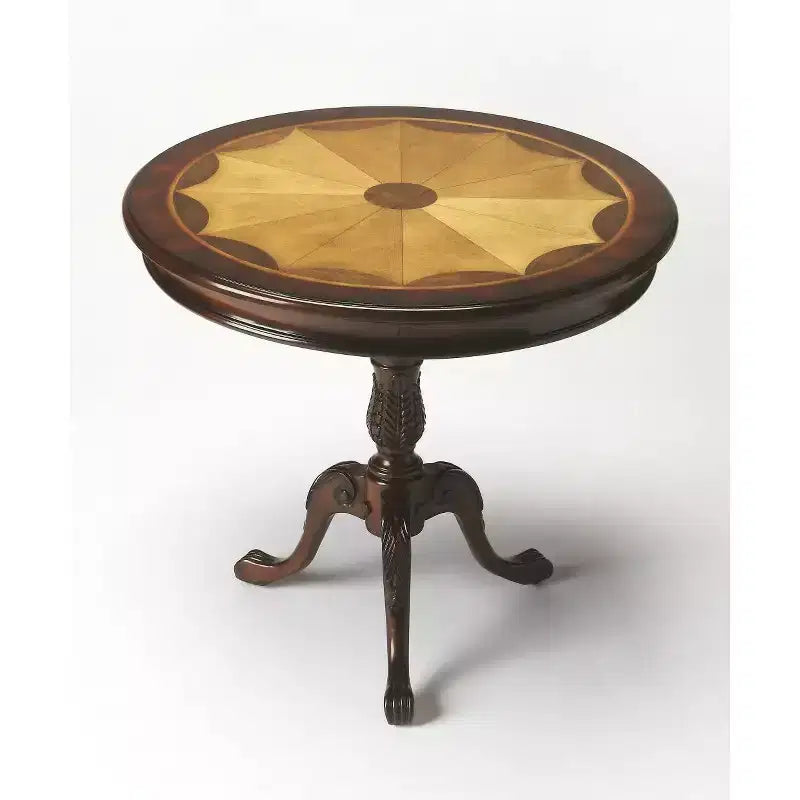 Tavolino rotondo in legno marrone da 30