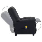 vidaXL Poltrona massaggiante elettrica Grigio scuro