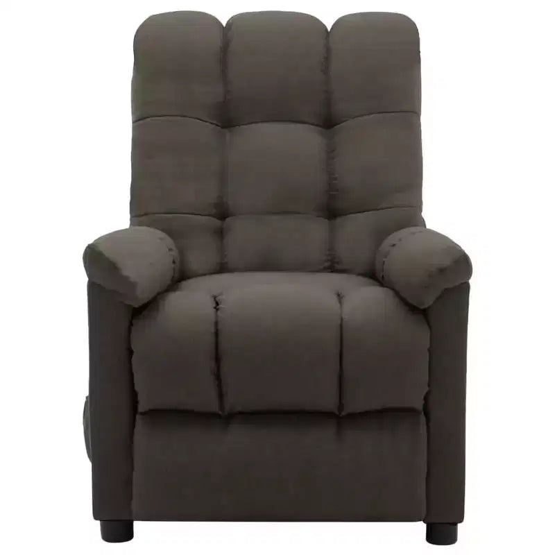 vidaXL Poltrona massaggiante elettrica Grigio scuro