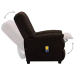 vidaXL Poltrona massaggiante elettrica Grigio scuro