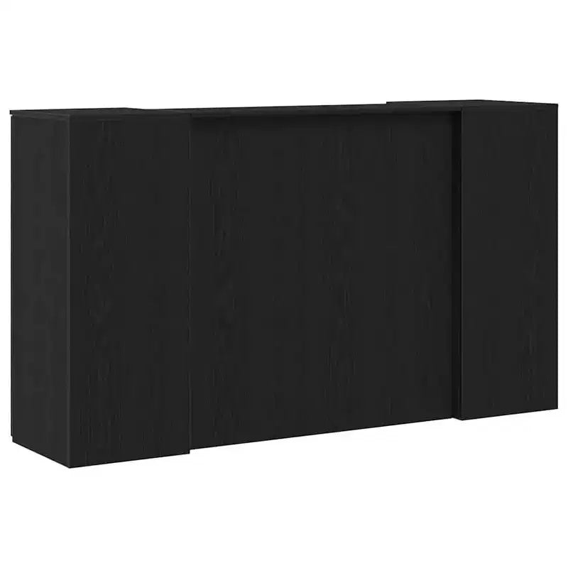 vidaXL Banco reception Rovere nero 180x50x103,5 cm Legno multistrato