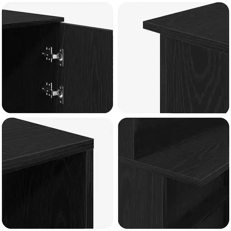 vidaXL Banco reception Rovere nero 180x50x103,5 cm Legno multistrato
