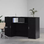 vidaXL Banco reception Rovere nero 180x50x103,5 cm Legno multistrato