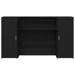 vidaXL Banco reception Rovere nero 180x50x103,5 cm Legno multistrato