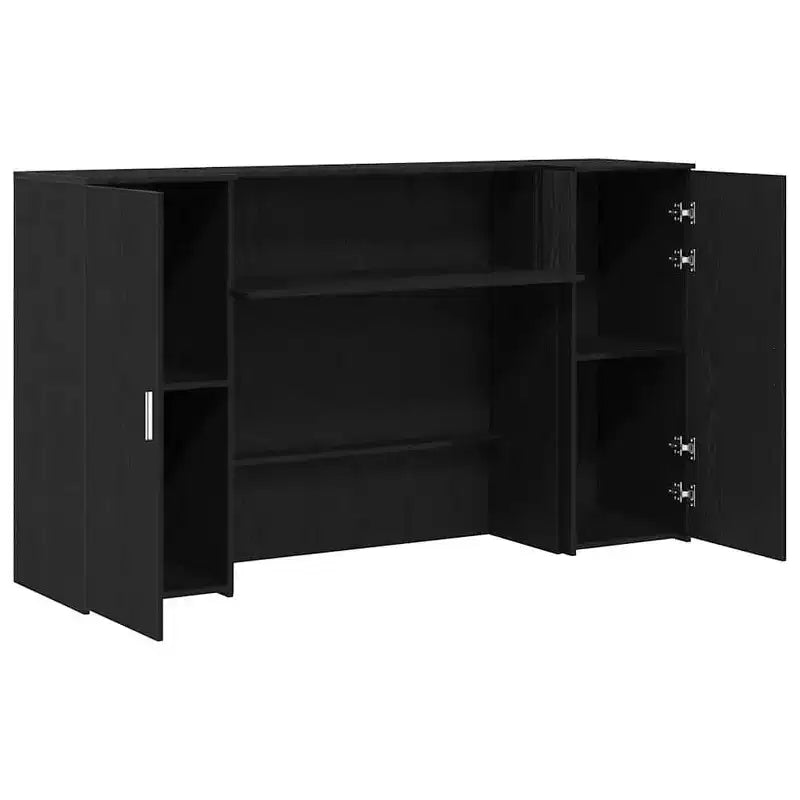 vidaXL Banco reception Rovere nero 180x50x103,5 cm Legno multistrato