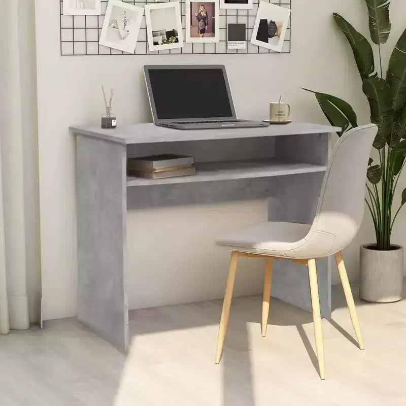Scrivania piccola rettangolare moderna in legno ingegnerizzato bianco