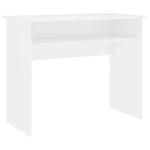 Scrivania piccola rettangolare moderna in legno ingegnerizzato bianco