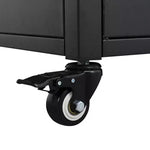 Carrello da cucina pieghevole per esterni Louisa con piano in acciaio inossidabile