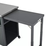 Carrello da cucina pieghevole per esterni Louisa con piano in acciaio inossidabile