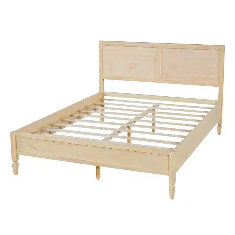Struttura letto a piattaforma matrimoniale/king size con testiera a pannelli classica - ModernLuxe
