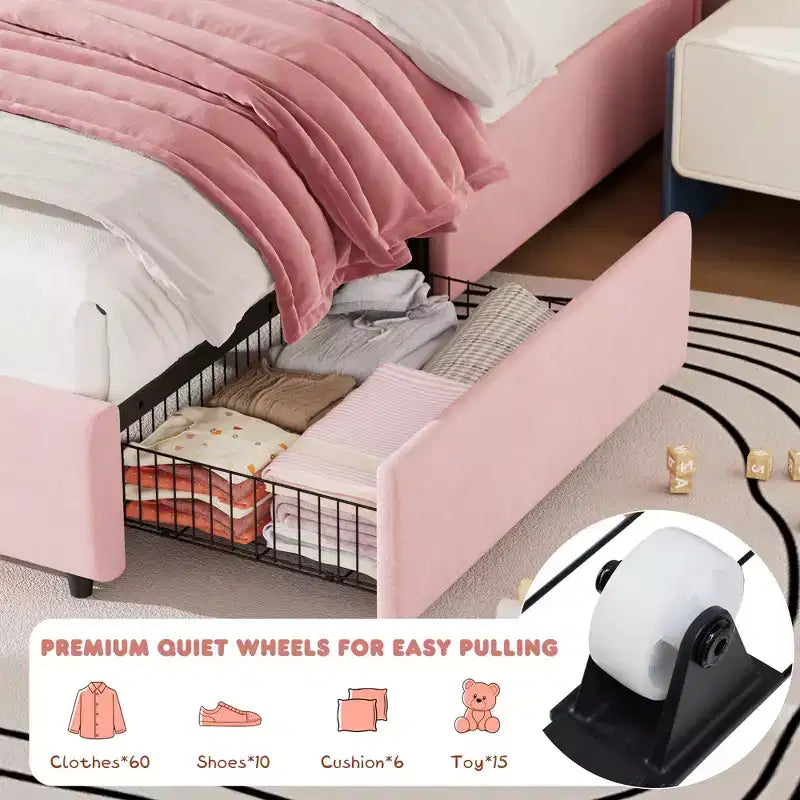 Telaio letto imbottito a una piazza