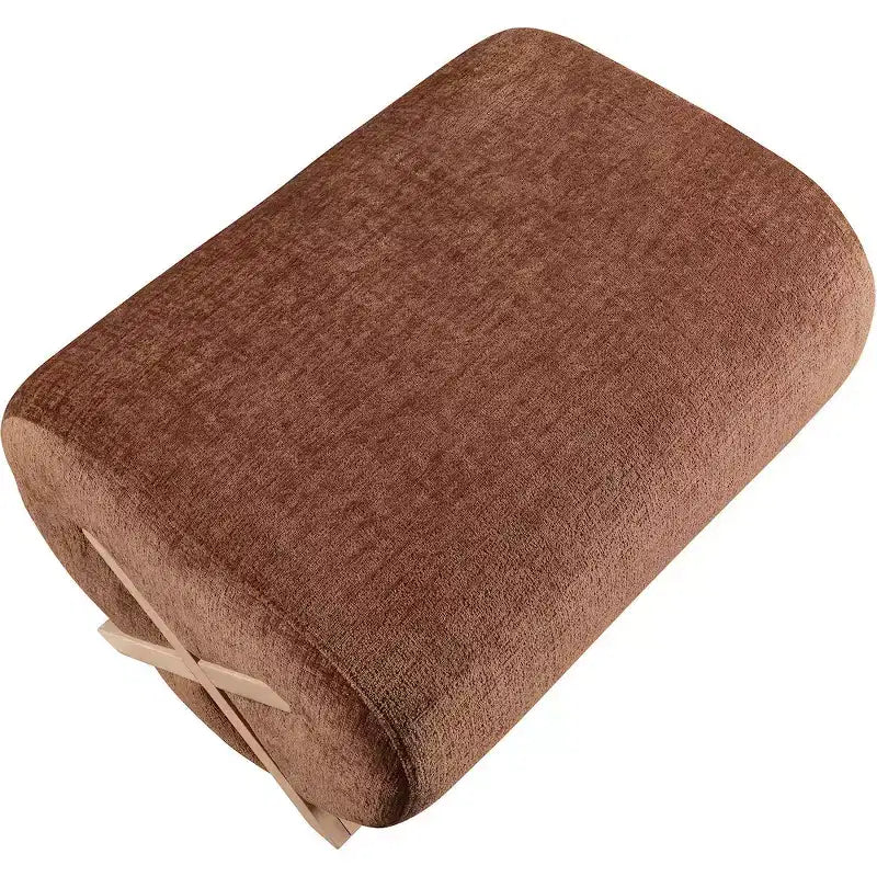 Meridian Furniture Pouf rivestito in tessuto Akira