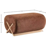Meridian Furniture Pouf rivestito in tessuto Akira