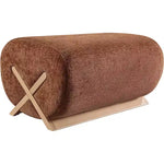 Meridian Furniture Pouf rivestito in tessuto Akira