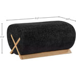 Meridian Furniture Pouf rivestito in tessuto Akira
